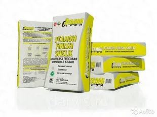 Шпатлевка Эталон Finish Shelk гипсовая супербелая  (15кг)