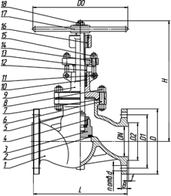 Вентиль 15С22НЖ