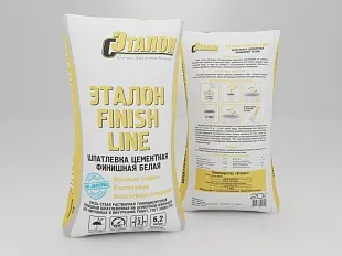 Эталон Finish Line шпатлевка финишная белая, цементная (20кг)
