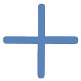 Крестики для межплиточных швов 2,5 мм голубой